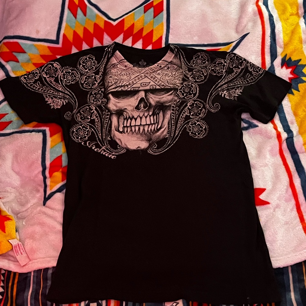 super soft archaic shirt skull with paisley’s